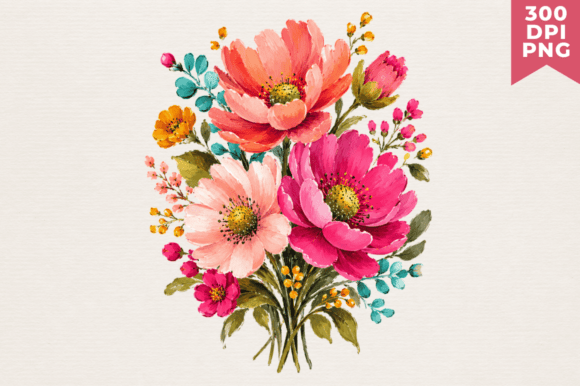 Download Whimsical Summer Flowers Clipart PNG - Summer flowers Collection