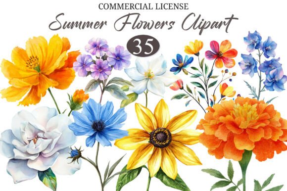 Download Summer Flowers Clipart - Summer flowers Collection