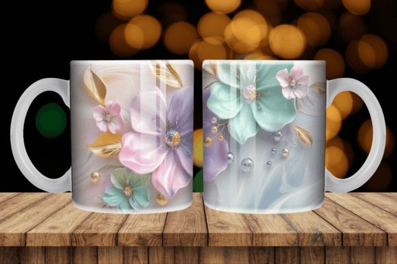 Download 3D Spring Floral Skinny Mug Tumbler - Premium Bundle