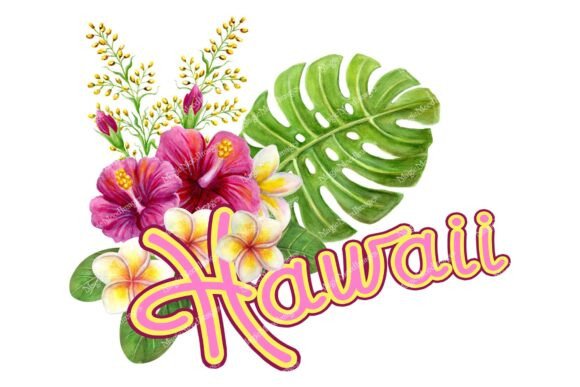 Download Hawaii Sublimation Design Tropic Flowers - Tropic flowers Collection