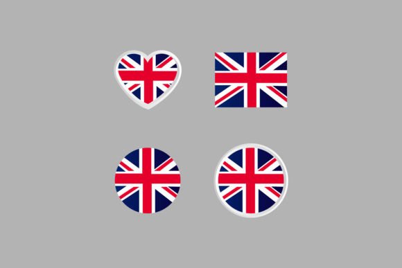 Download Set of United Kingdom Flag Design Vector - United kingdom flag Collection